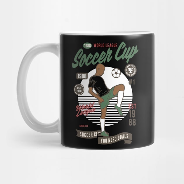 Soccer Cup, Vintage Retro Classic by CoApparel